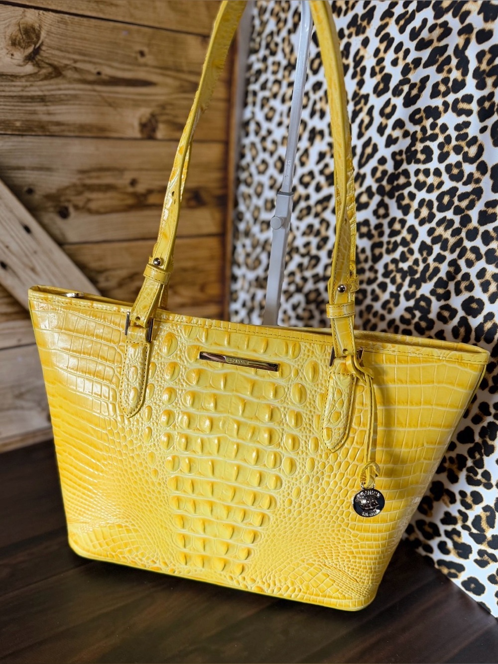 Brahmin Medium Asher Buttercup Yellow Melbourne Leather NWT FIRM $